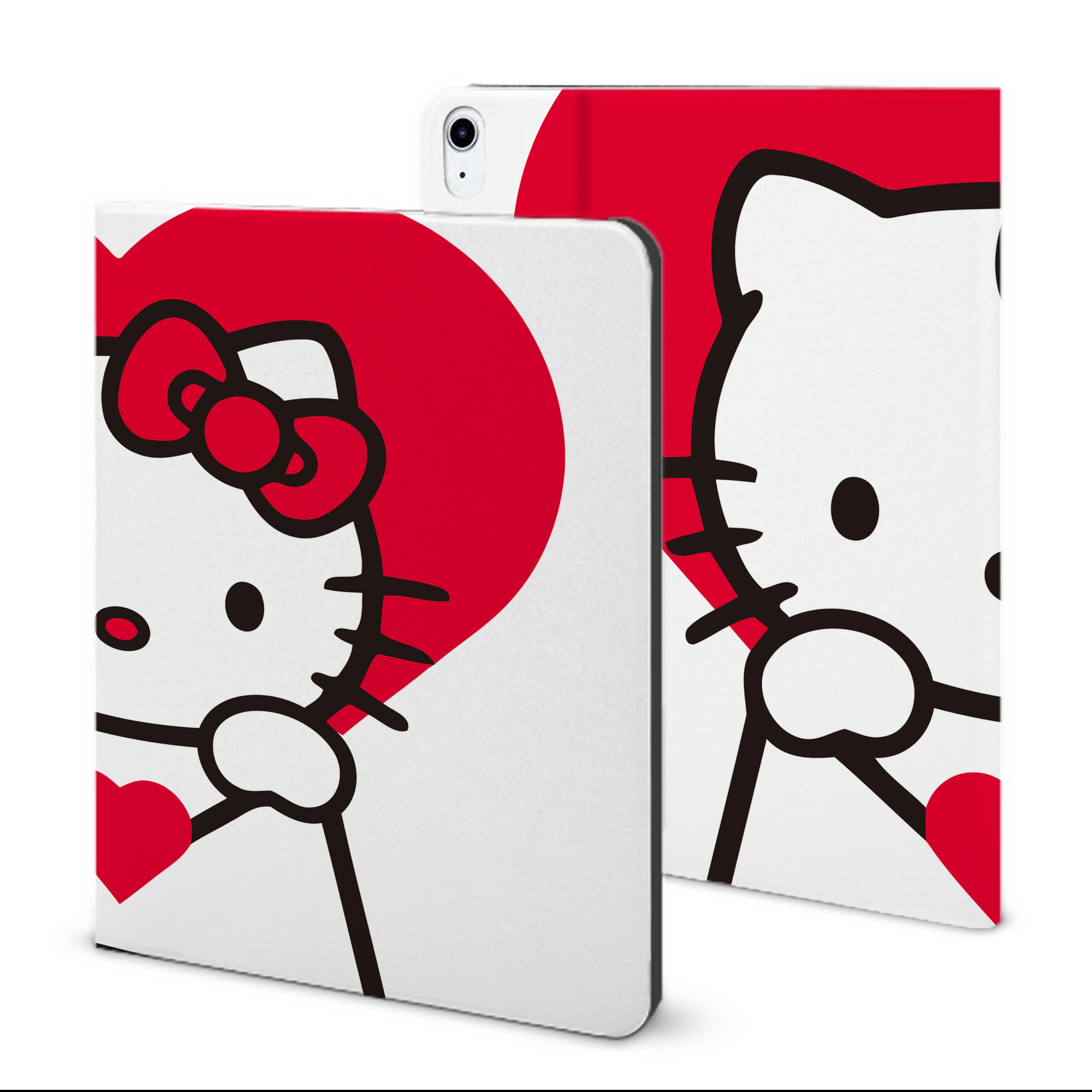 （画像用） Hello Kitty ハローキティ IPad ケース ブック型 PUレザー TPU 耐衝撃 軽量 薄型 ペン収納なし 全面保護 IPad 各モデル対応